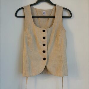 GAP Women's Beige Sleeveless Vest